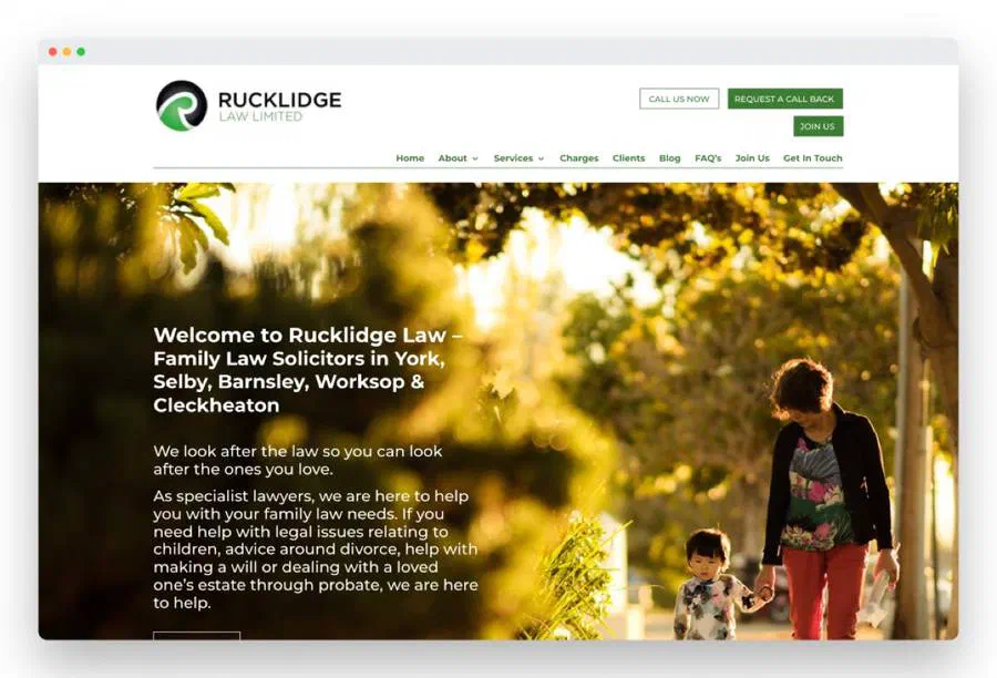 Rucklidge Law website before